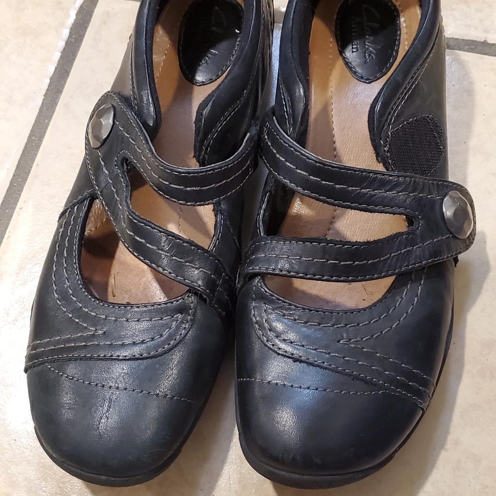 Clarks Flats with Velcro Strap